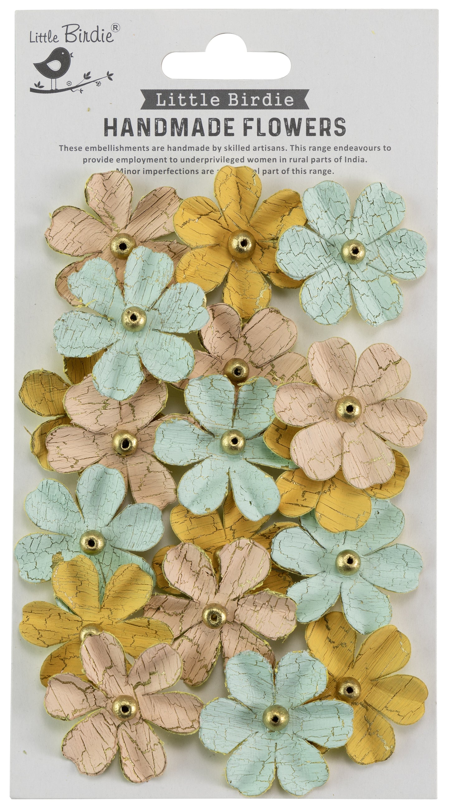 Little Birdie Handmade Paper Blossoms-Zoey Washed Sunshine and Lemonade