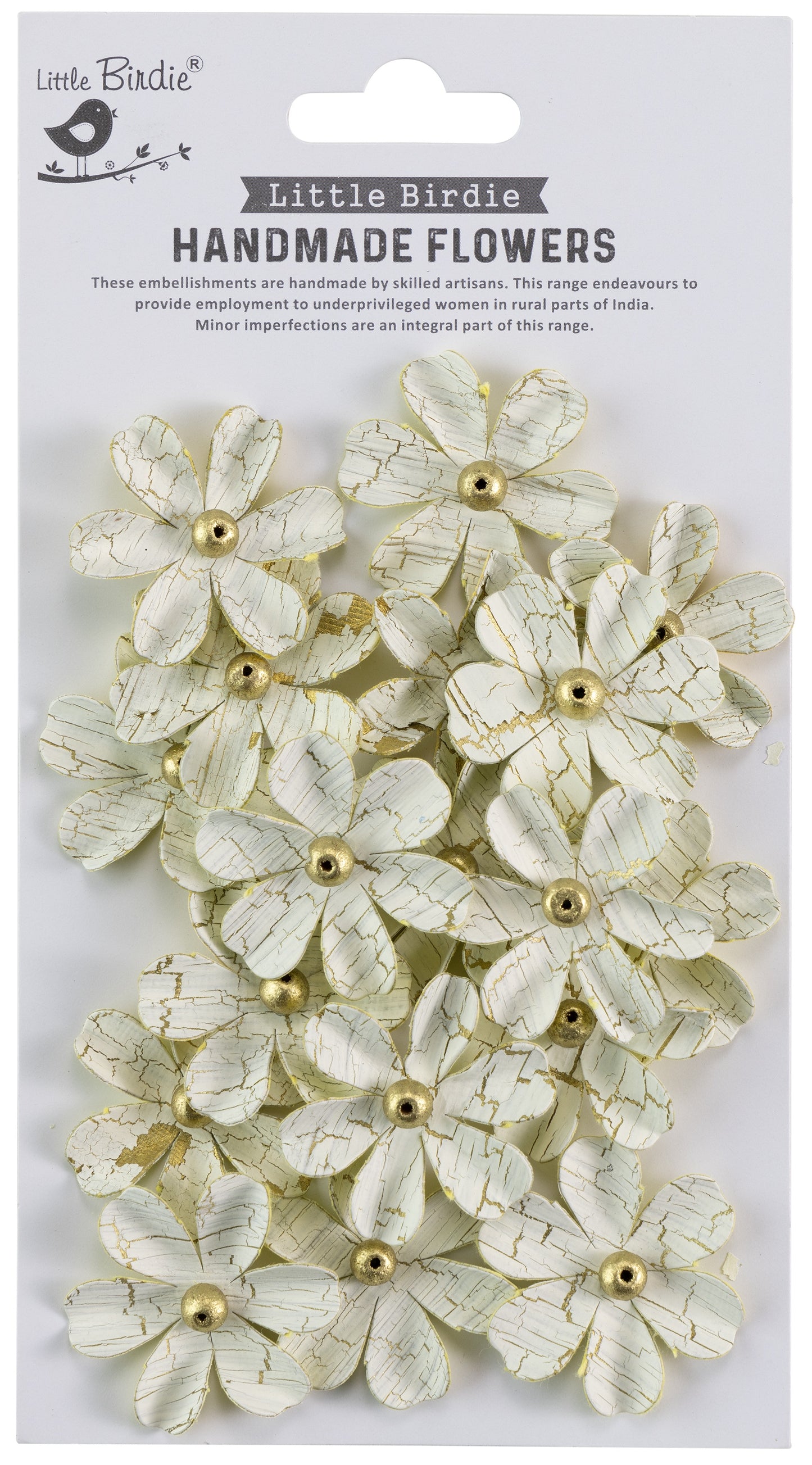 Little Birdie Handmade Paper Blossoms-Zoey Washed Amor