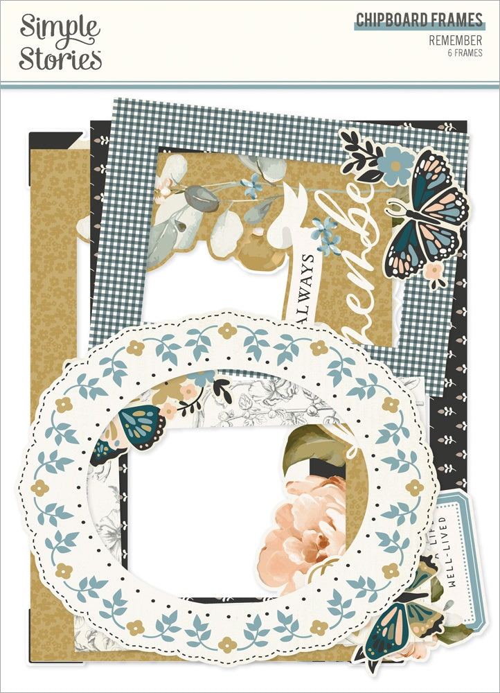 Simple Stories Remember Chipboard Frames