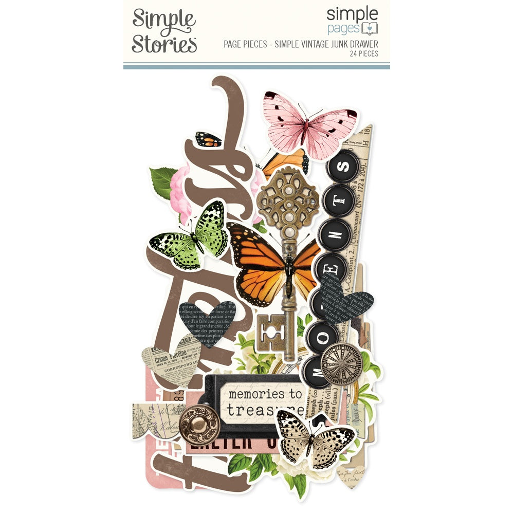 Simple Stories Page Pieces - Simple Vintage Junk Drawer