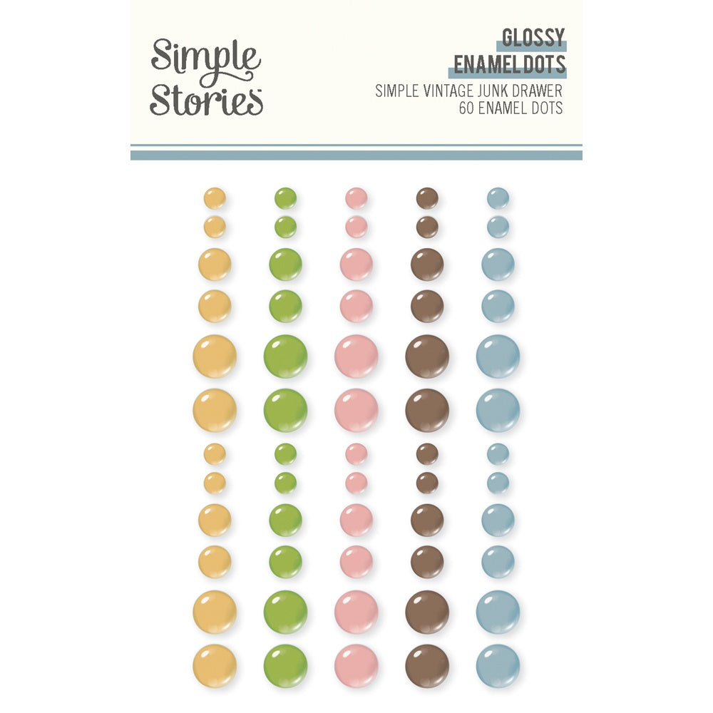 Simple Stories Glossy Enamel Dots - Simple Vintage Junk Drawer
