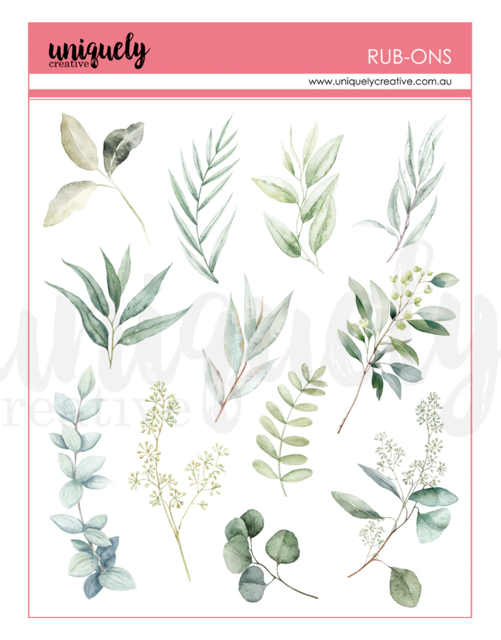 Uniquely Creative Boho Botanicals Rub-ons