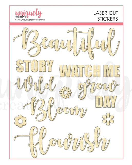 Uniquely Creative Botanical Script Stickers