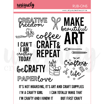 Uniquely Creative Colour Crush Rub Ons