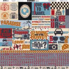 Bo Bunny Detour 12 x 12 Combo Stickers