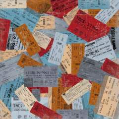 Bo Bunny Detour Boarding Pass Paper