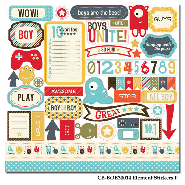 Carta Bella - Boy Oh Boy Sticker