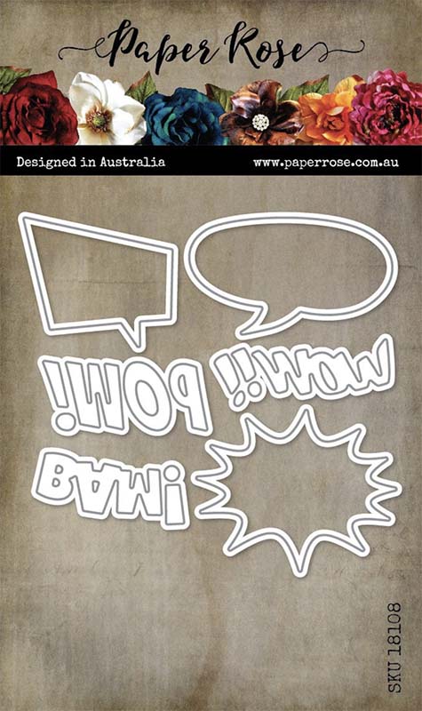 Paper Rose Studio Comic Strip Elements Cutting Die Set