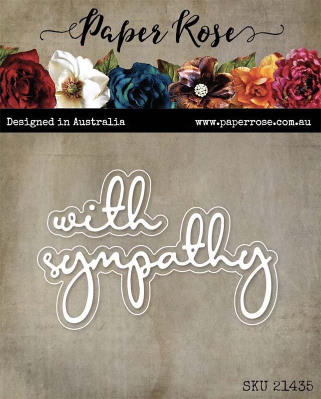 Paper Rose Studio With Sympathy Fine Script Layered Cutting Die