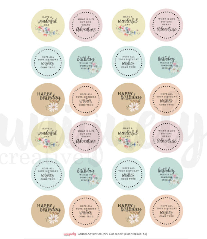 Uniquely Creative-Grand Adventure Mini Cut-a-Part Sheet