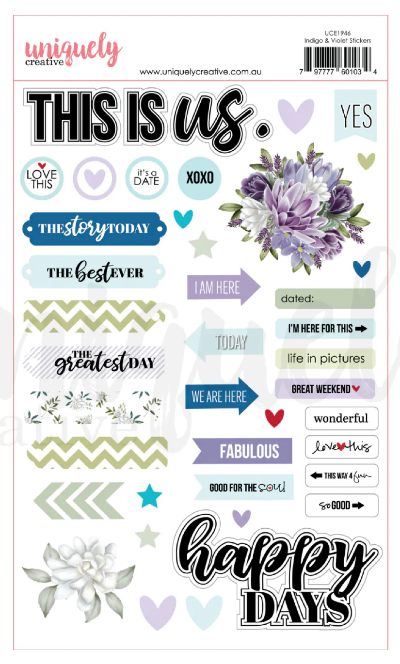 Uniquely Creative Indigo & Violet Stickers