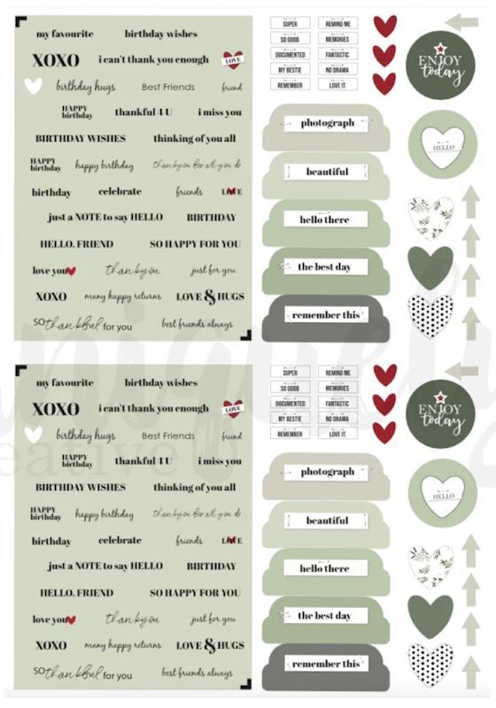 Uniquely Creative Juniper & Sage Cut-a-Part Sheet