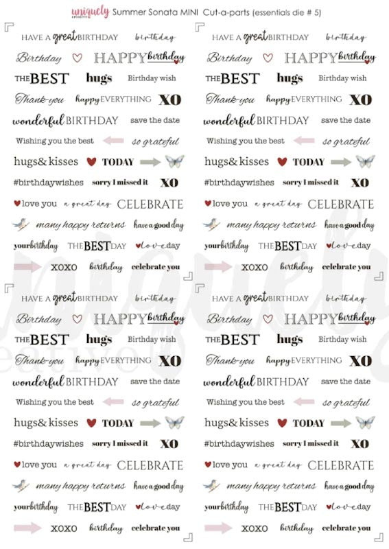 Uniquely Creative-Summer Sonata Cut-a-Part Sheet Mini