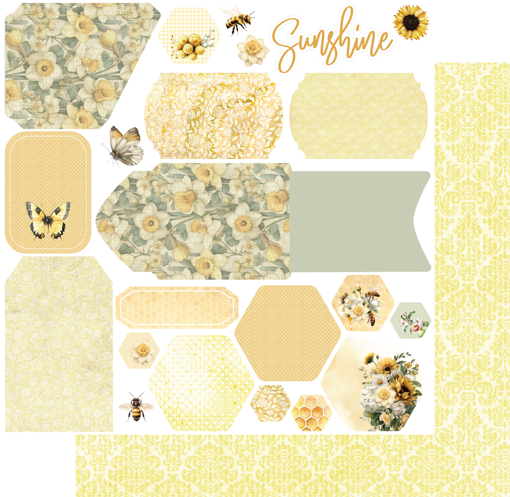 Uniquely Creative Picked Flowers 12x12 Paper