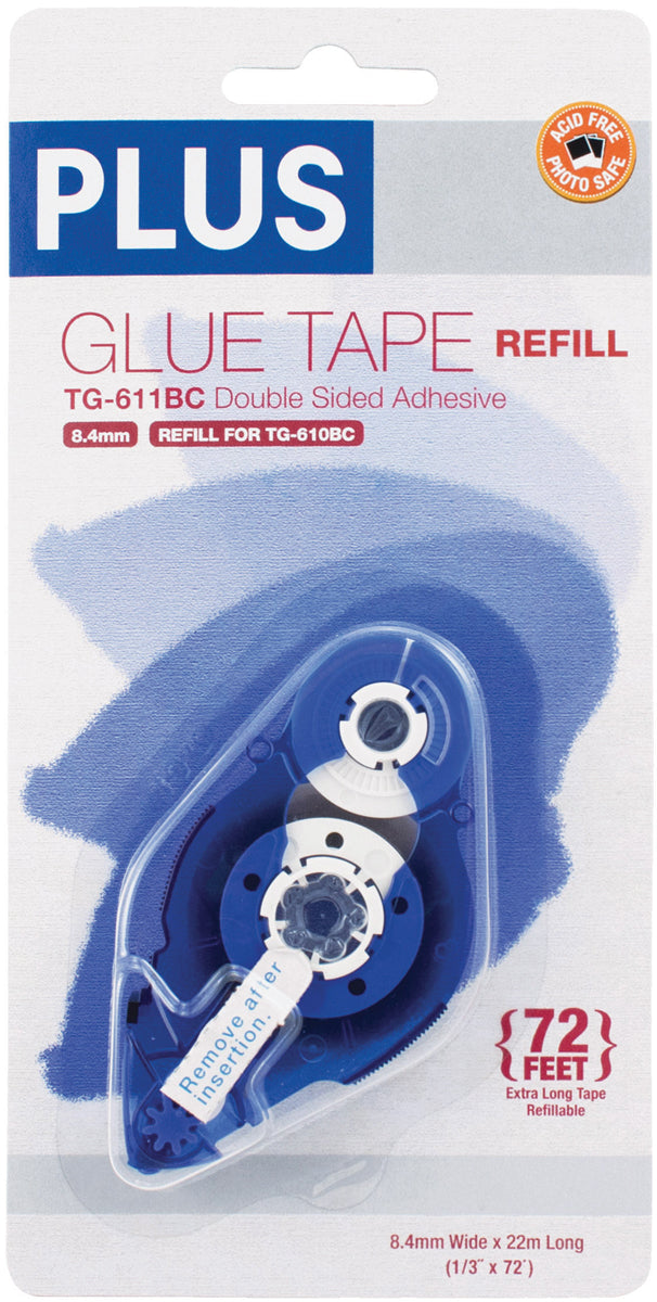 Plus Glue Tape Adhesive refill 22mtr x 8.4mm