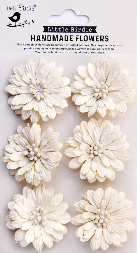 Little Birdie Handmade Paper Blossoms-Astra Ivory Pearl