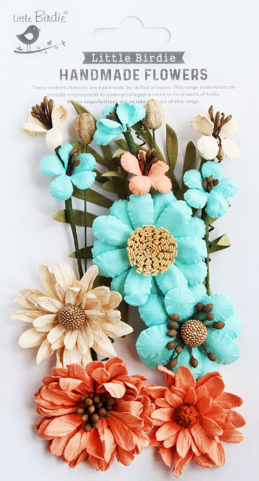 Little Birdie Handmade Paper Blossoms-Heleen Sun and Rain