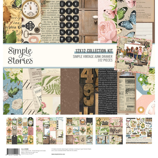 Simple Stories 12x12 Collection Kit - Simple Vintage Junk Drawer