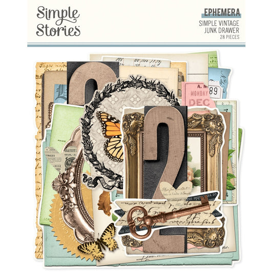 Simple Stories Ephemera - Simple Vintage Junk Drawer