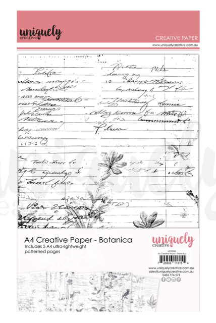 Uniquely Creative - Botanica A4 Creative Paper
