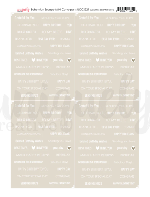 Uniquely Creative Mini Bohemian Escape Cut-a-parts