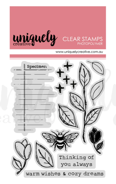 Uniquely Creative Botanical Art Journal Photopolymer Stamp