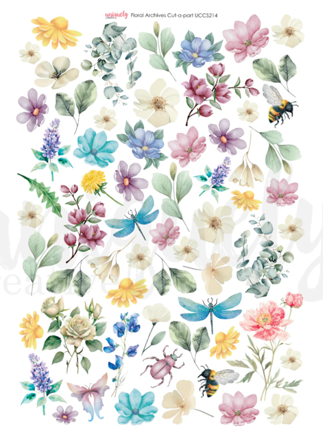 Uniquely Creative Floral Archives Cut-a-parts