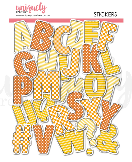 Uniquely Creative Written in The Stars Chipboard Alpha Stickers