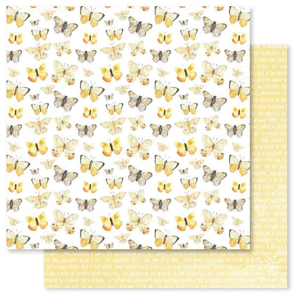 Paper Rose Studio - Butterfly Garden-E- 12x12 Pattern Paper