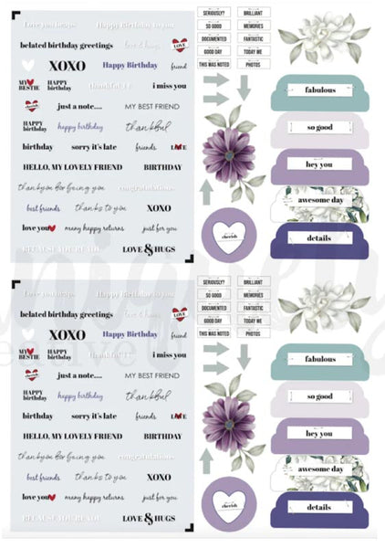 Uniquely Creative Indigo & Violet Cut-a-Part Sheet